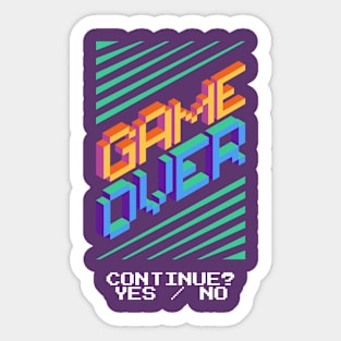 Game Over Retro Gaming Sticker